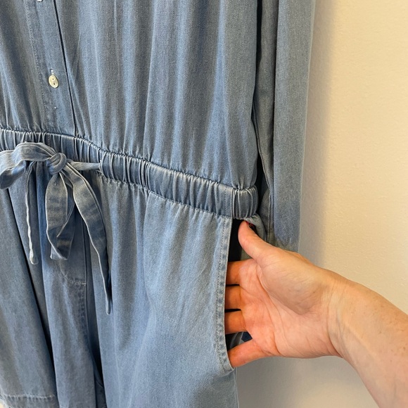 Melissa Nepton “Malo” Long Sleeve Short Denim Romper - Picture 4 of 12